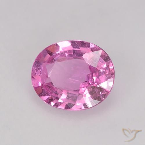 0.73 ct Pink Sapphire Stone, Natural Sapphire in Oval Facet Shape for Sale