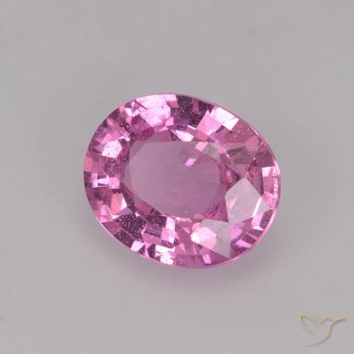 0.78 ct Pink Sapphire Stone, Natural Sapphire in Oval Facet Shape for Sale