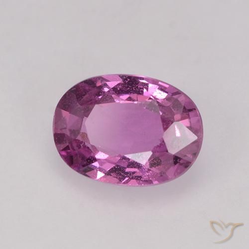0.86 ct Purple Sapphire Stone, Natural Sapphire in Oval Facet Shape for Sale