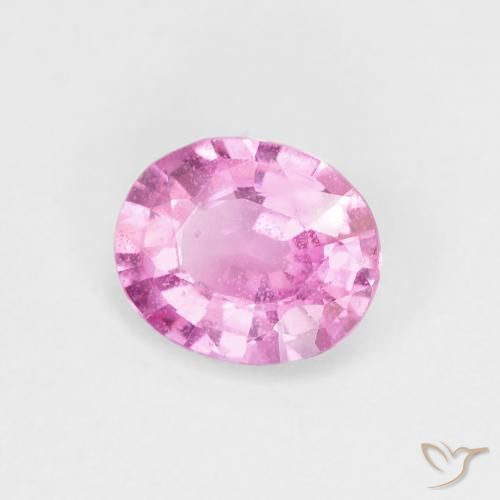 0.68 ct Pink Sapphire Stone, Natural Sapphire in Oval Facet Shape for Sale
