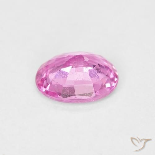 Sapphire Gemstone in 6 x 5 mm Size for Sale, Sapphire Stone in Hot Pink Color