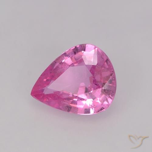 0.61 ct Pink Sapphire Stone, Natural Sapphire in Pear Facet Shape for Sale
