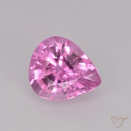 Saphir Violet pear facet 0,74 ct de Madagascar, dimension 5,9 x 5,1mm, pierre gemme naturelle Chauffé, pureté VS, 1 pièce Saphir de couleur Pourpre intense, dureté Mohs de 9 convient aux bijoux de tous les jours, pierre de sagesse, Pierre de naissance de septembre, Photo A