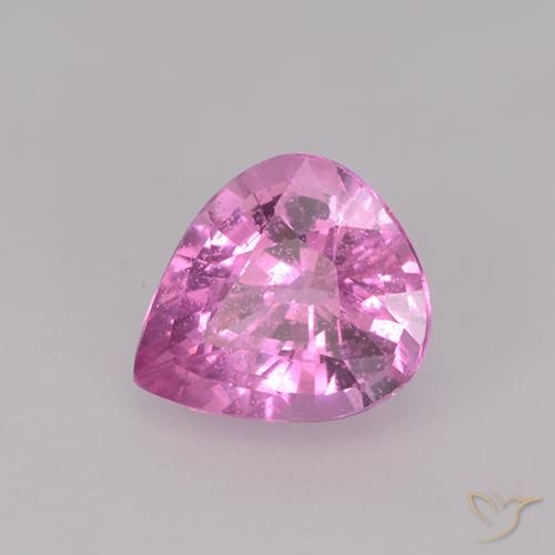 0.74 ct Purple Sapphire Stone, Natural Sapphire in Pear Facet Shape for Sale