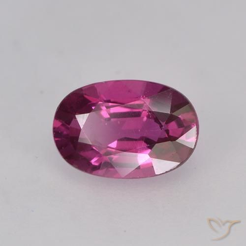 0.55 ct Purple Sapphire Stone, Natural Sapphire in Oval Facet Shape for Sale