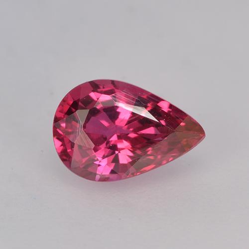 Medium Red Saphir Edelstein - 0.7ct Birnen Schliff (ID: 523499)
