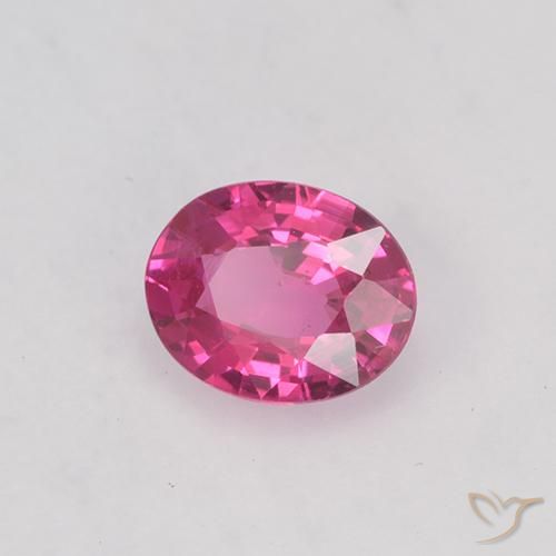 0.42 ct Pink Sapphire Stone, Natural Sapphire in Oval Facet Shape for Sale