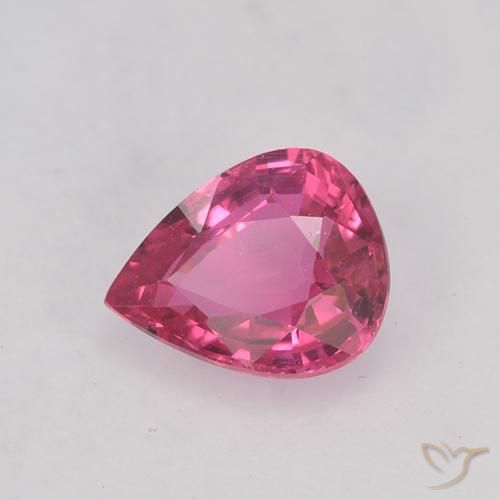 0.69 ct Pink Sapphire Stone, Natural Sapphire in Pear Facet Shape for Sale