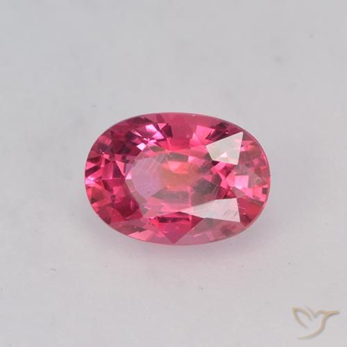 0.58 ct Pink Sapphire Stone, Natural Sapphire in Oval Facet Shape for Sale