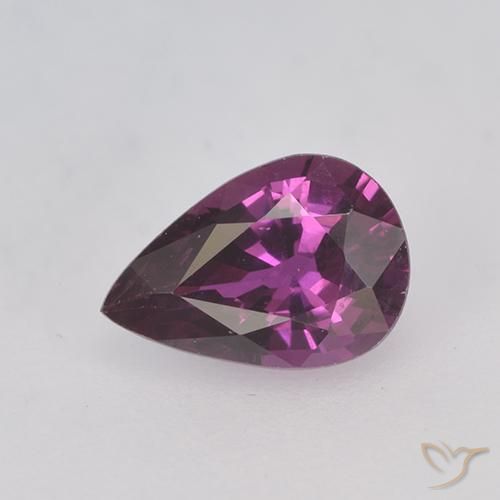 Zafiro morado suelto de 0,67 quilates, talla de pera de 6,6 x 4,5 mm de Madagascar, Photo A