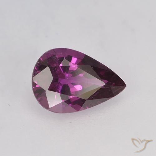 0.67 ct Purple Sapphire Stone, Natural Sapphire in Pear Facet Shape for Sale