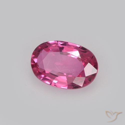 0.49 ct Pink Sapphire Stone, Natural Sapphire in Oval Facet Shape for Sale