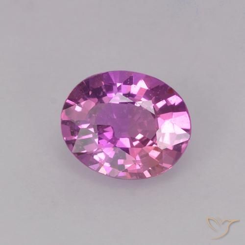 0.79ct Natural Deep Pinkish Purple Sapphire, Oval, VVS-VS