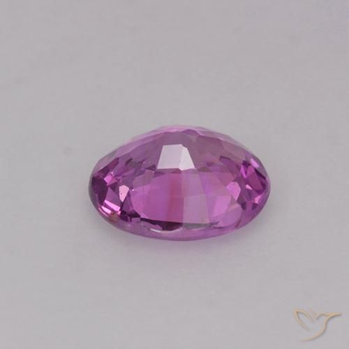 Sapphire Gemstone in 6.2 x 5.2 mm Size for Sale, Sapphire Stone in Deep Pinkish Purple Color