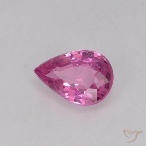 0.67 ct Purple Sapphire Stone, Natural Sapphire in Pear Facet Shape for Sale
