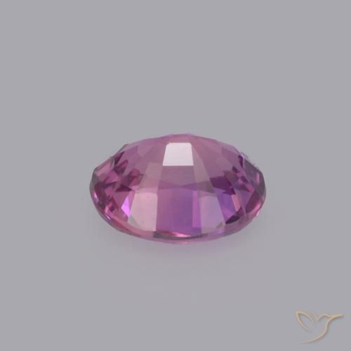 Sapphire Gemstone in 6 x 5.1 mm Size for Sale, Sapphire Stone in Deep Pinkish Purple Color
