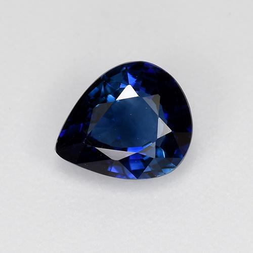Navy Blue Zaffiro Gem - 0.7ct Sfaccettatura a pera (ID: 523655)
