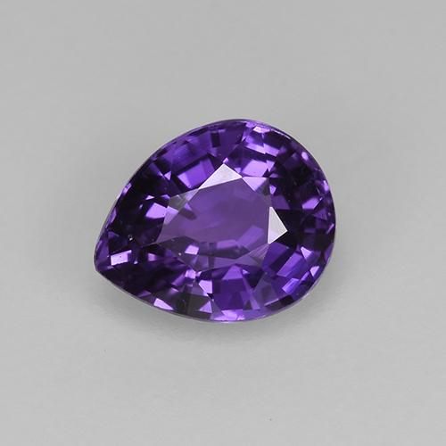 Темно-фиолетовый Сапфир Камень - 0.8ct Фасетная Груша (ID: 523658)