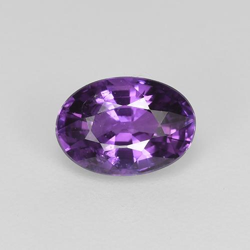 Vivid Violet Sapphire Gem - 0.8ct Oval Facet (ID: 523661)