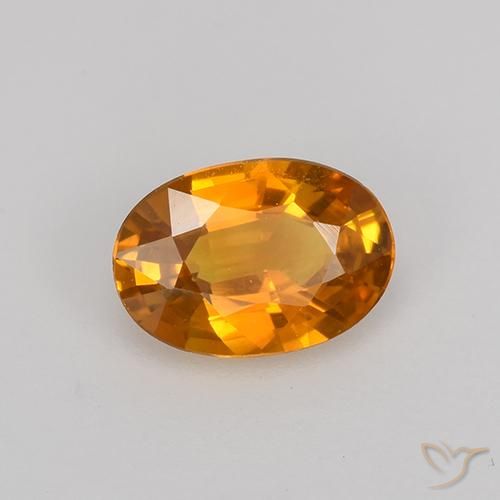0.72 ct Golden Sapphire Stone, Natural Sapphire in Oval Facet Shape for Sale