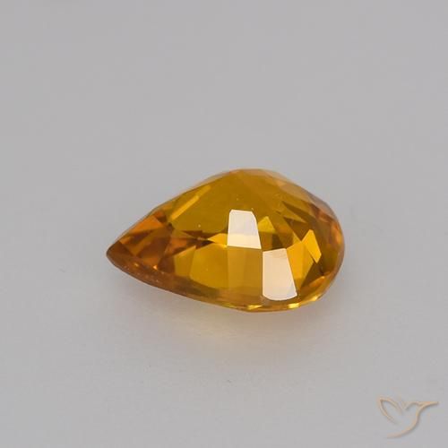 Sapphire Gemstone in 6.2 x 5.2 mm Size for Sale, Sapphire Stone in Gold Color