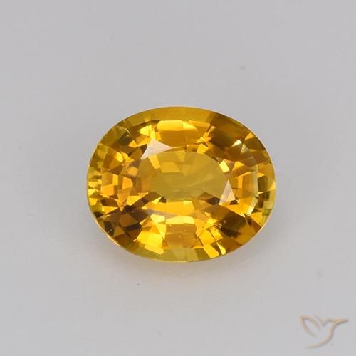 0.75ct Natural Orange-Gold Sapphire, Oval, VVS-VS