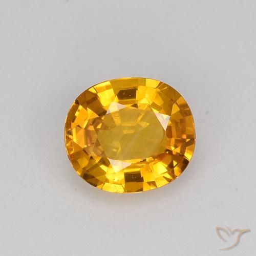 0.75ct Natural Dark Orange-Gold Sapphire, Oval, VVS-VS
