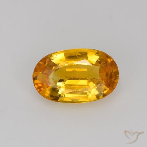 0.83ct Natural Dark Orange-Gold Sapphire, Oval, VVS