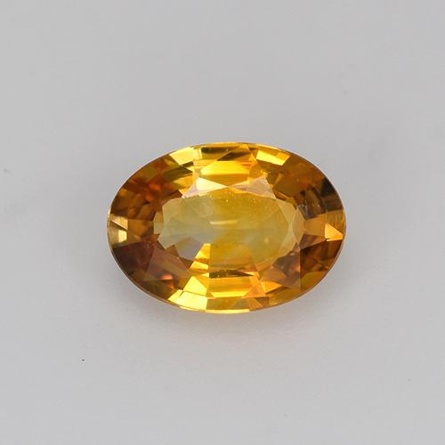 Medium Orange Сапфир Камень - 0.8ct Фасетный Овал (ID: 523754)