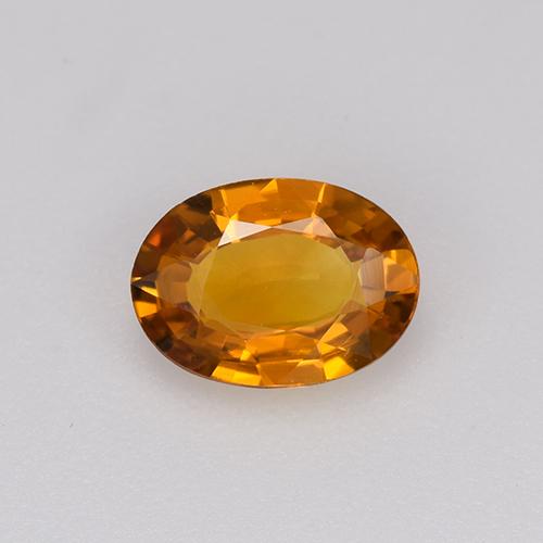 Medium-Dark Orange Сапфир Камень - 0.7ct Фасетный Овал (ID: 523755)