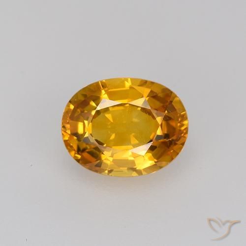 0.81ct Natural Deep Orange-Gold Sapphire, Oval, VVS