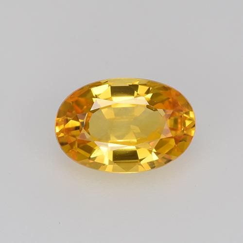 Apricot Orange Сапфир Камень - 0.9ct Фасетный Овал (ID: 523760)