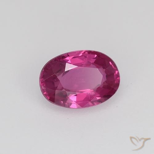 0.52 ct Purple Sapphire Stone, Natural Sapphire in Oval Facet Shape for Sale