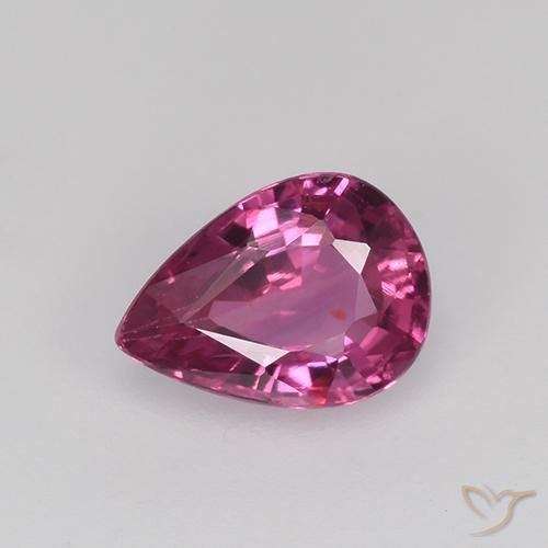 0.58ct Natural Medium Purple Sapphire, Pear Shape, VVS-VS