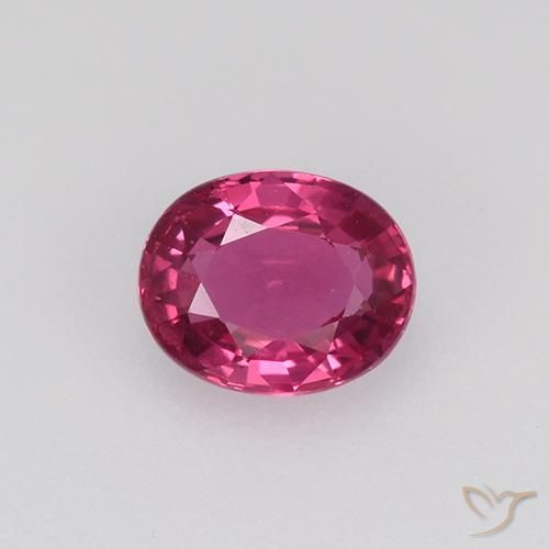 0.45ct Natural Light Red Sapphire, Oval, VVS-VS