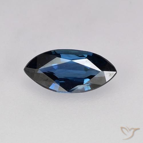 Blu scuro Zaffiro Gem - 0.6ct Marquise sfaccettato (ID: 523892)