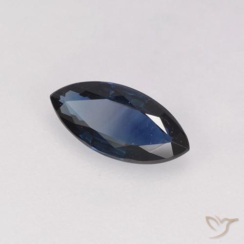 0.57 ct Blue Sapphire Stone, Natural Sapphire in Marquise Facet Shape for Sale