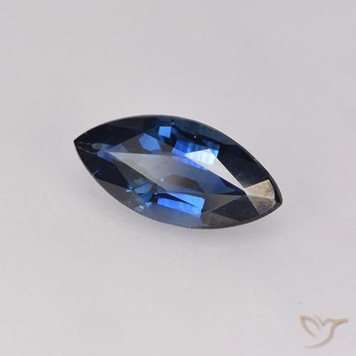 0.60 ct Blue Sapphire Stone, Natural Sapphire in Marquise Facet Shape for Sale