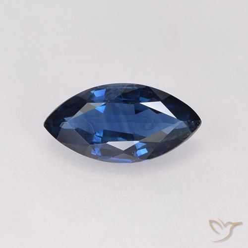 Navy Blue Saphir Edelstein - 0.7ct Marquiseschliff (ID: 523901)
