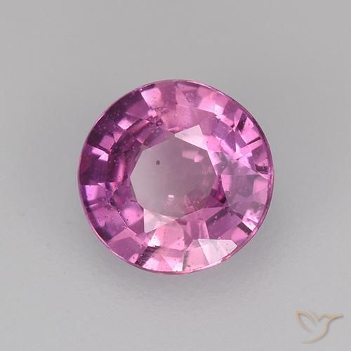 0.59 ct Purple Sapphire Stone, Natural Sapphire in Round Facet Shape for Sale