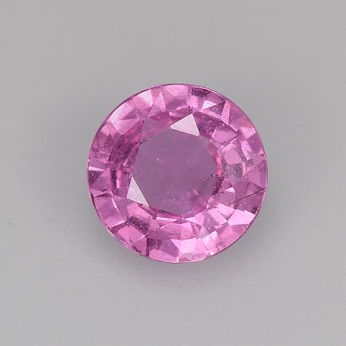Rosado púrpura real Zafiro Gema - 0.7ct Faceta Redonda (ID: 524044)