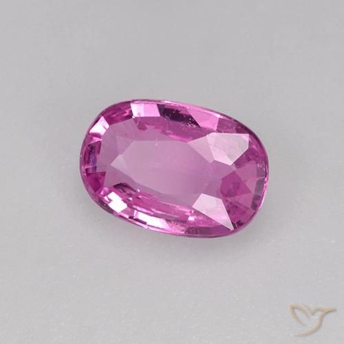 0.71 ct Pink Sapphire Stone, Natural Sapphire in Oval Facet Shape for Sale