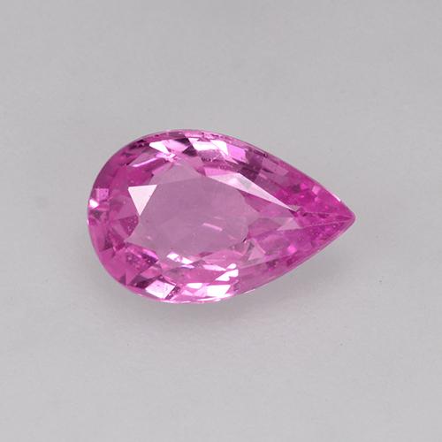 Royal Purple Pink Sapphire Gem - 0.8ct Pear Facet (ID: 524054)