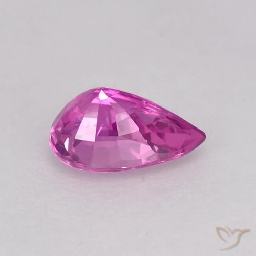Sapphire Gemstone in 6 x 4 mm (calibrated) Size for Sale, Sapphire Stone in Intense Pink Color