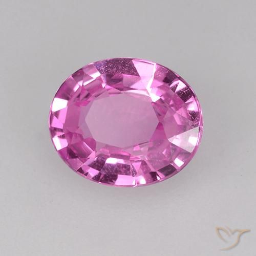 0.70 ct Pink Sapphire Stone, Natural Sapphire in Oval Facet Shape for Sale