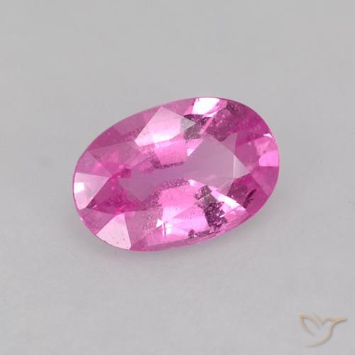 0.66 ct Pink Sapphire Stone, Natural Sapphire in Oval Facet Shape for Sale
