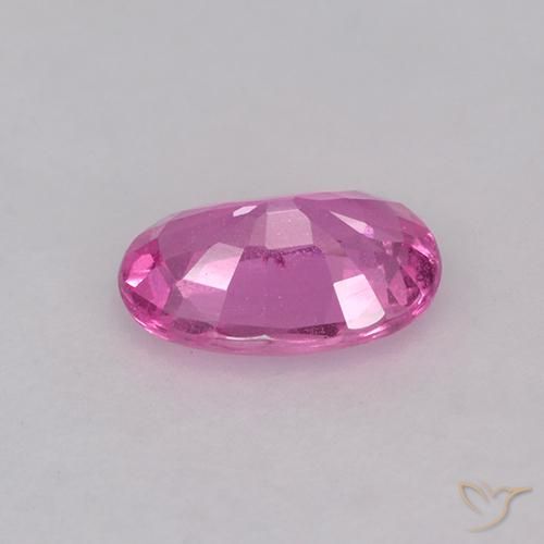 Sapphire Gemstone in 6.6 x 4.4 mm Size for Sale, Sapphire Stone in Deep Pink Color