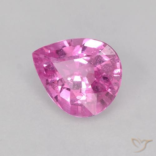 0.62 ct Pink Sapphire Stone, Natural Sapphire in Pear Facet Shape for Sale