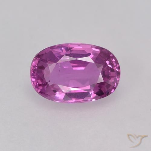 0.85ct Natural Bright Magenta Sapphire, Oval, VVS