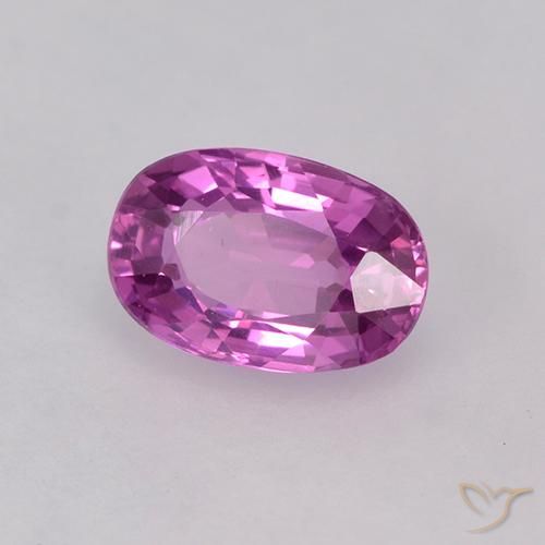 0.85 ct Purple Sapphire Stone, Natural Sapphire in Oval Facet Shape for Sale